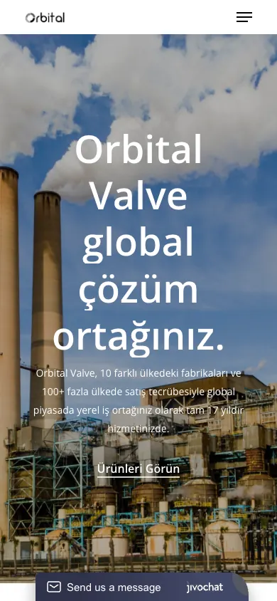 Valve web sitesi mobil görünümü